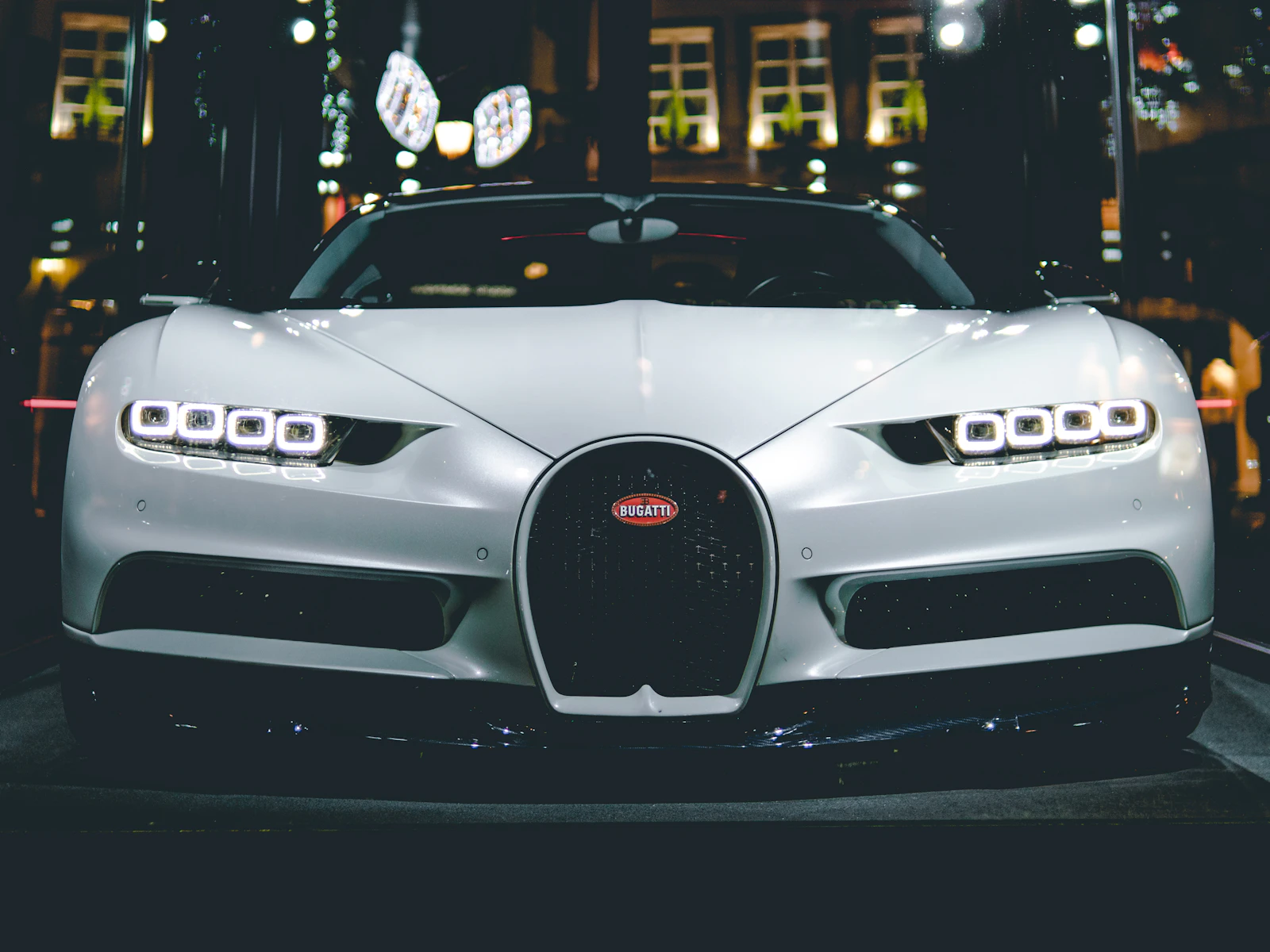A performance car under studio light